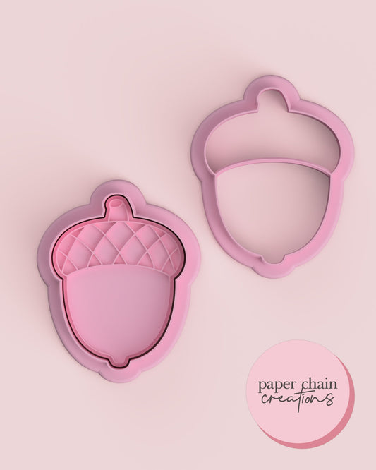 Acorn Cookie Cutter and Fondant Embosser