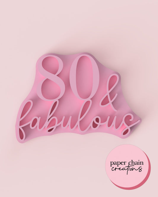 80 & Fabulous Fondant Embosser