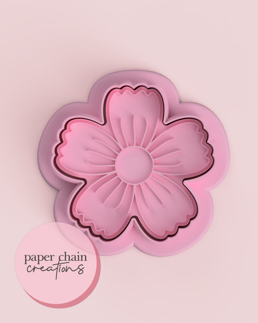 Anemone Flower Cookie Cutter and Fondant Embosser