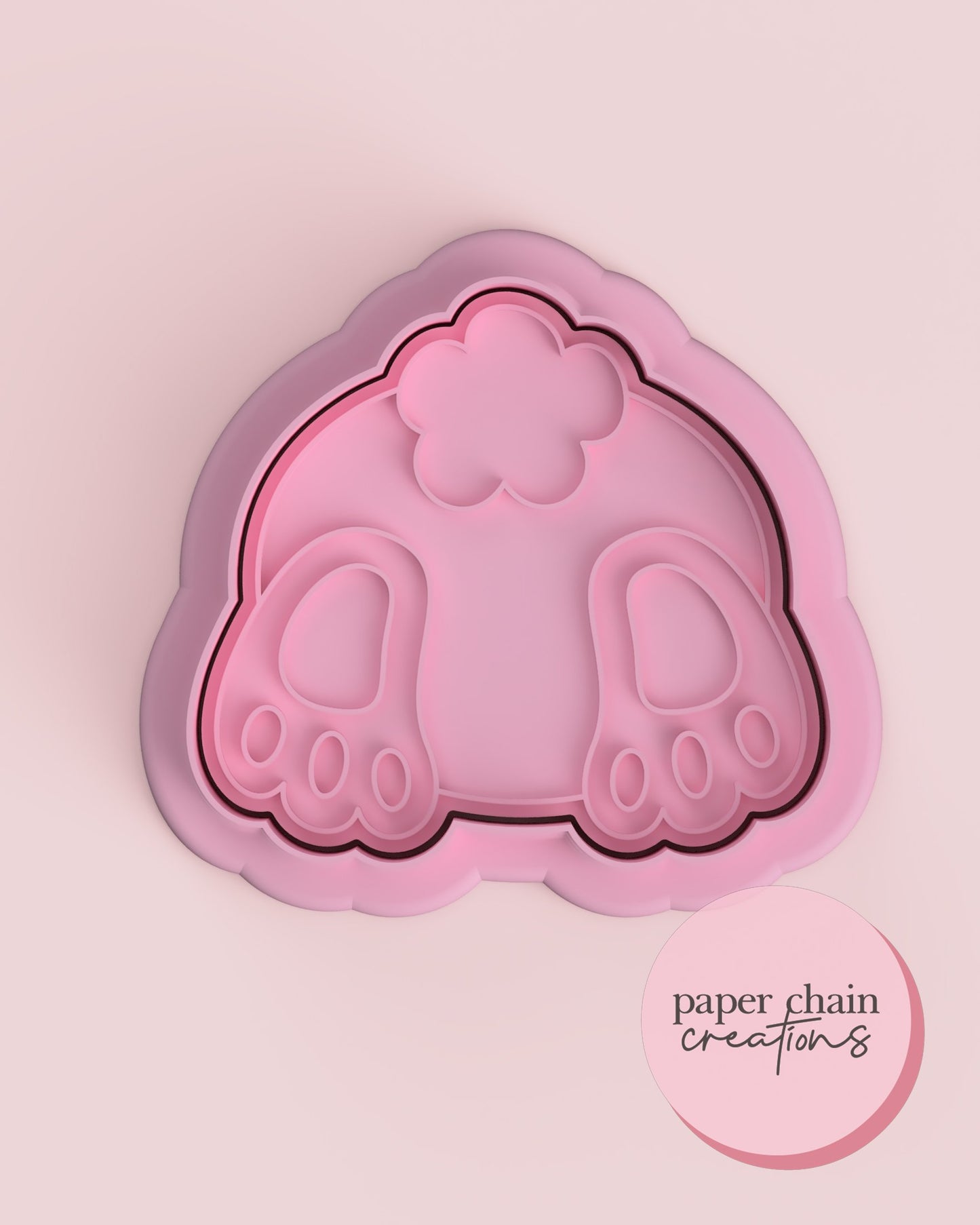 Bunny Bum Cookie Cutter and Fondant Embosser