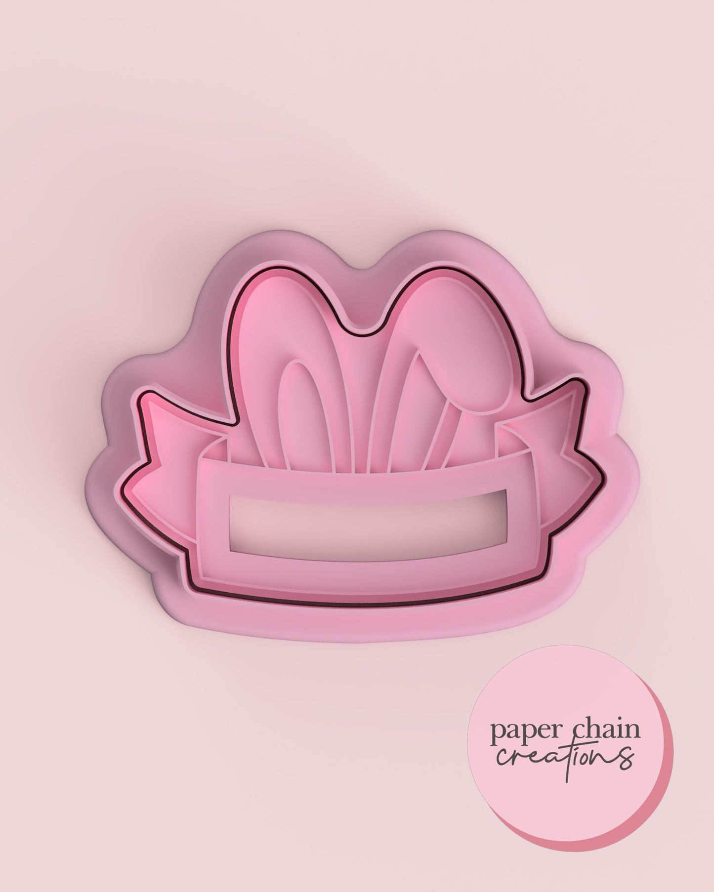 Bunny Ear Plaque Cookie Cutter and Fondant Embosser