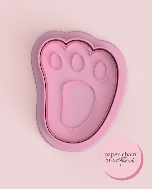 Bunny Foot Cookie Cutter and Fondant Embosser