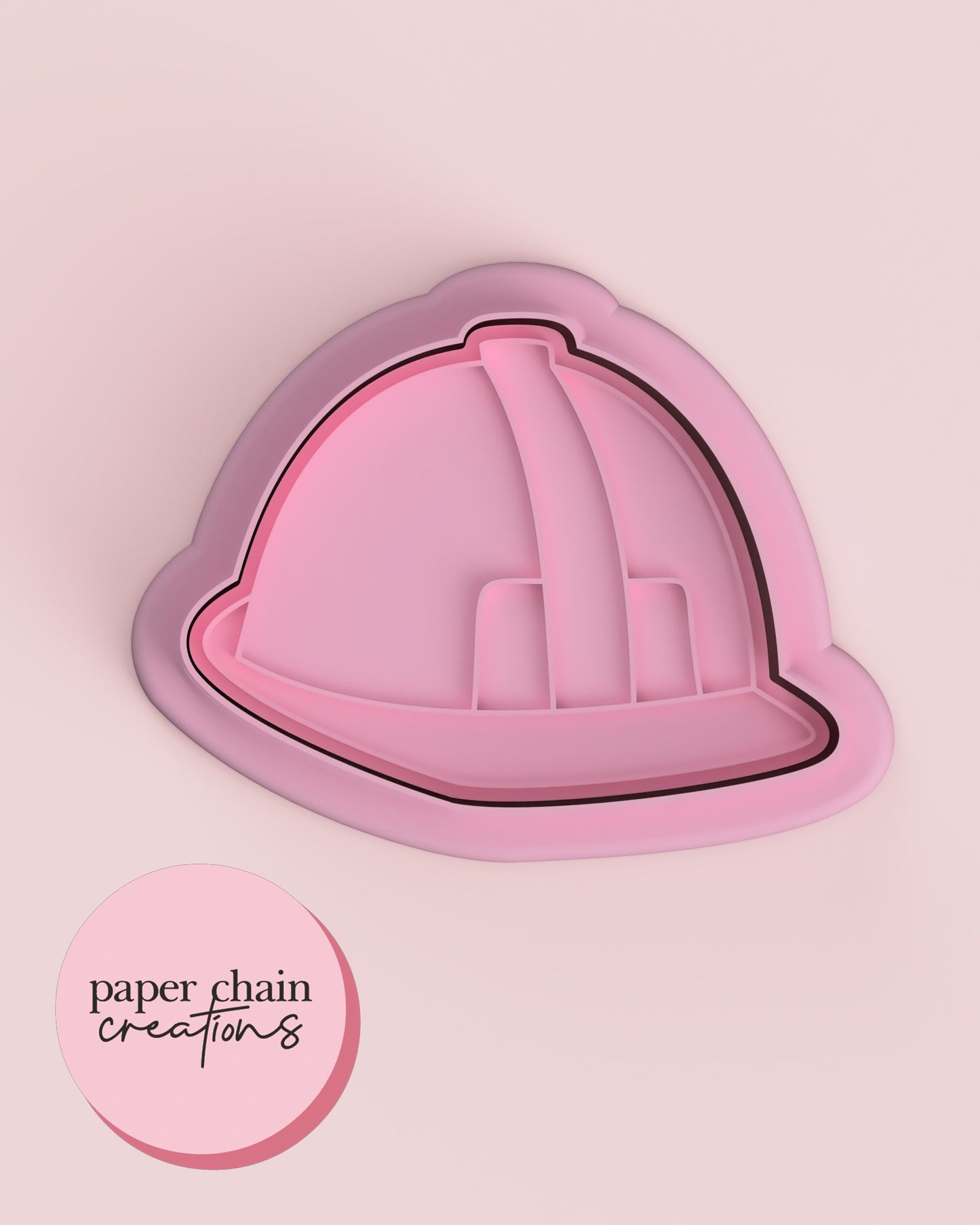 Construction Hard Hat Cookie Cutter and Fondant Embosser