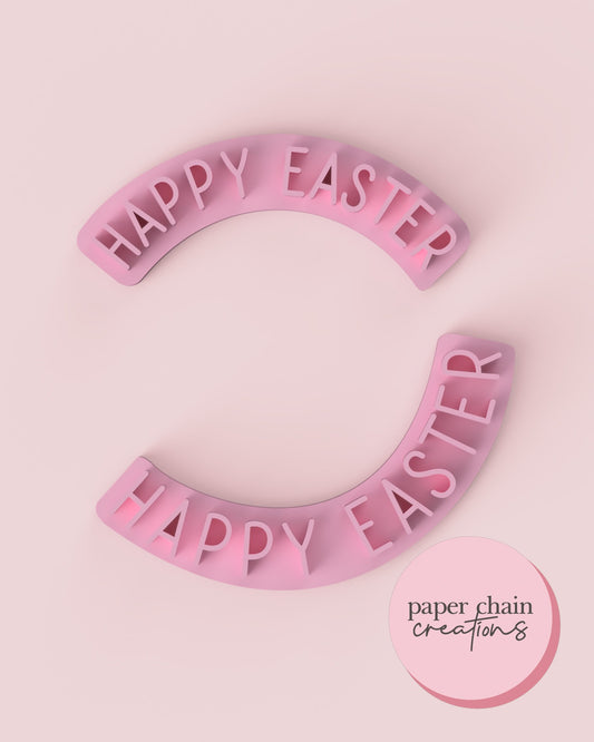 Curved Happy Easter Fondant Embossers