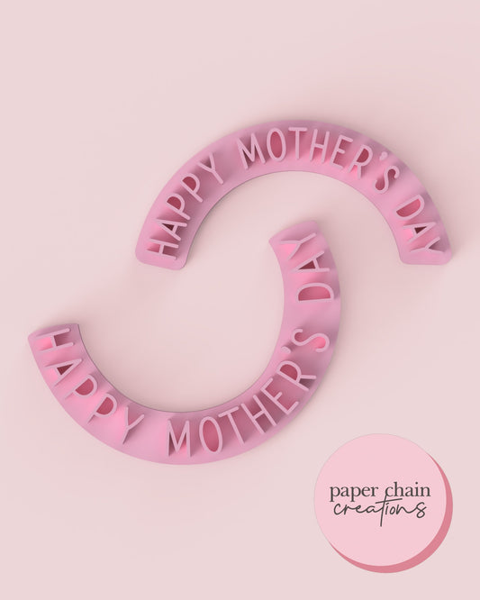 Curved Happy Mother's Day Fondant Embossers