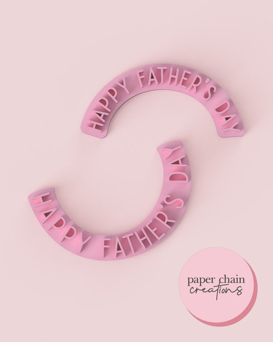 Curved Happy Father's Day Fondant Embossers