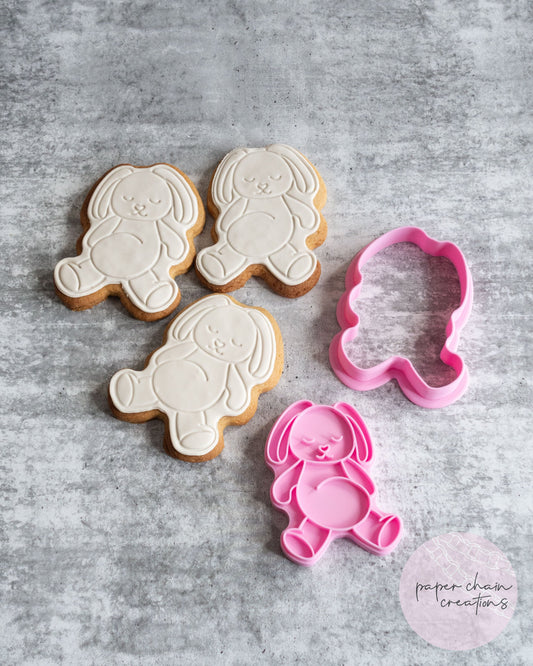 Rabbit Teddy Cookie Cutter and Fondant Embosser