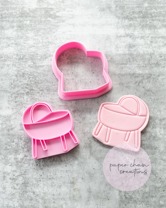 Crib Cookie Cutter and Fondant Embosser