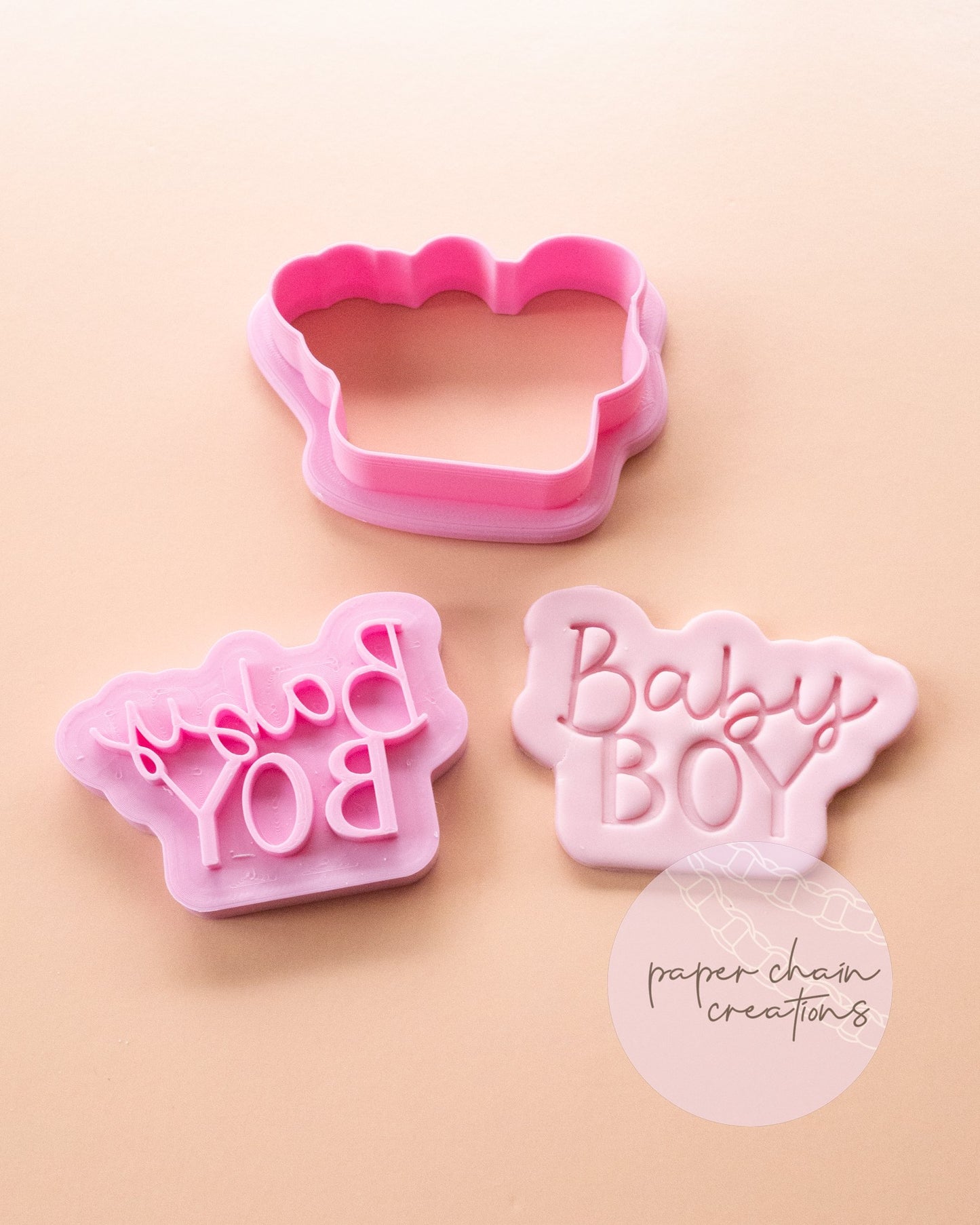 Baby Boy Cookie Cutter and Fondant Embosser