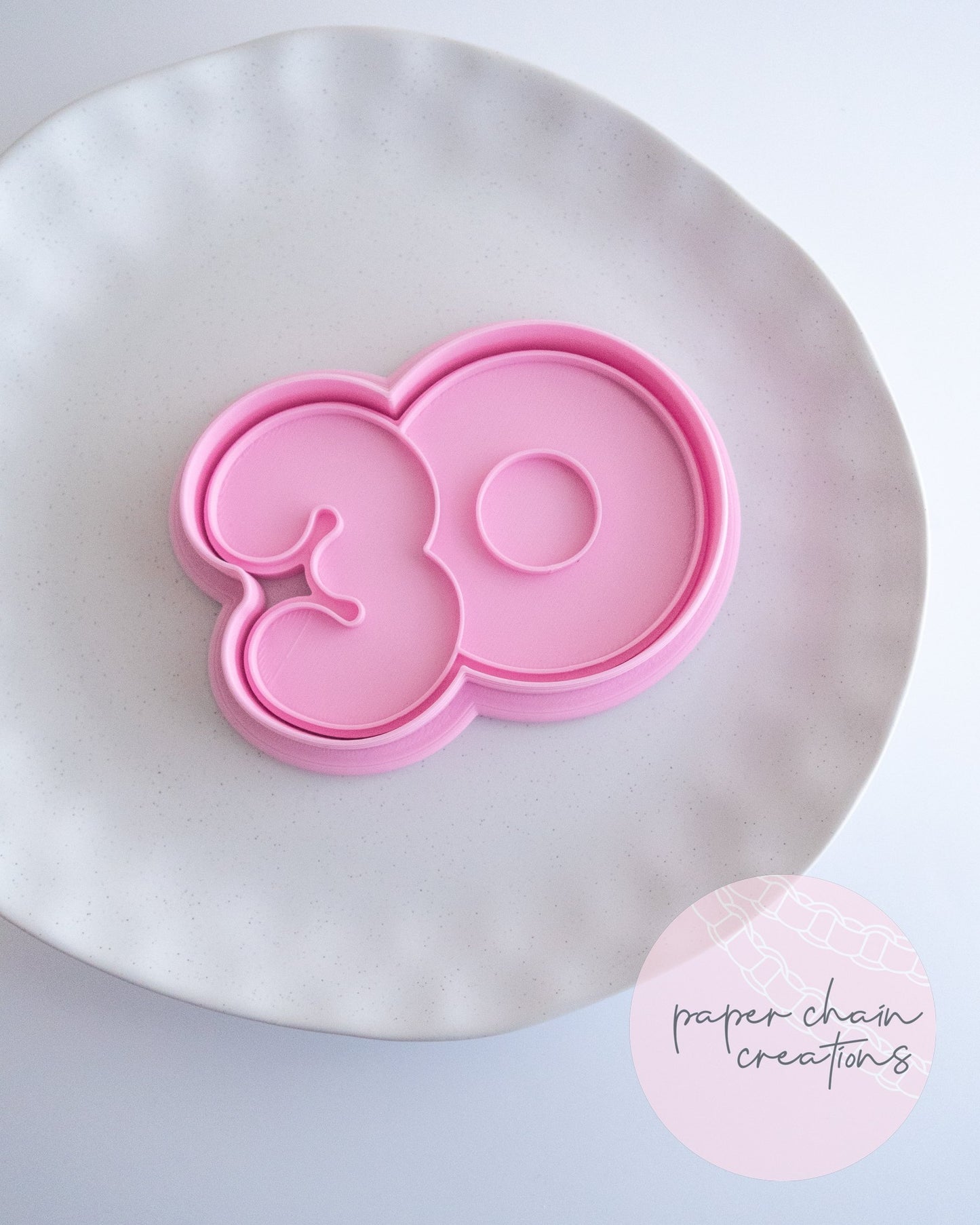 Bubble Number Cookie Cutter and Fondant Embosser