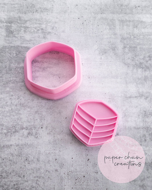 Mini Licorice Allsort Lolly Cookie Cutter and Fondant Embosser