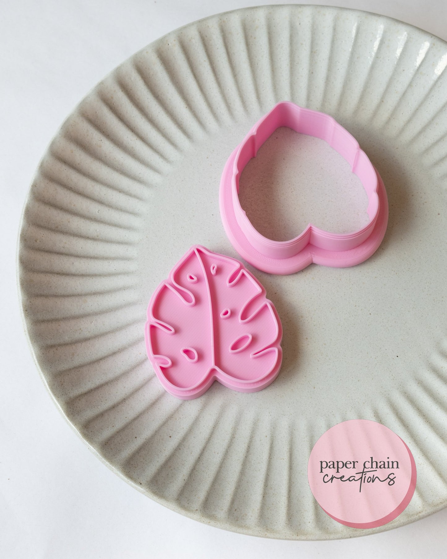 Monstera Jungle Leaf Cookie Cutter and Fondant Embosser