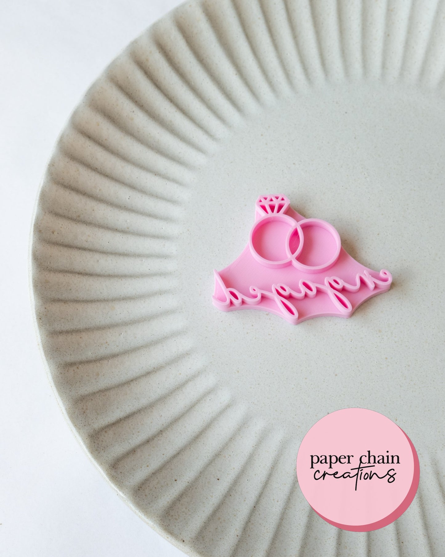 Engaged with Rings Fondant Embosser