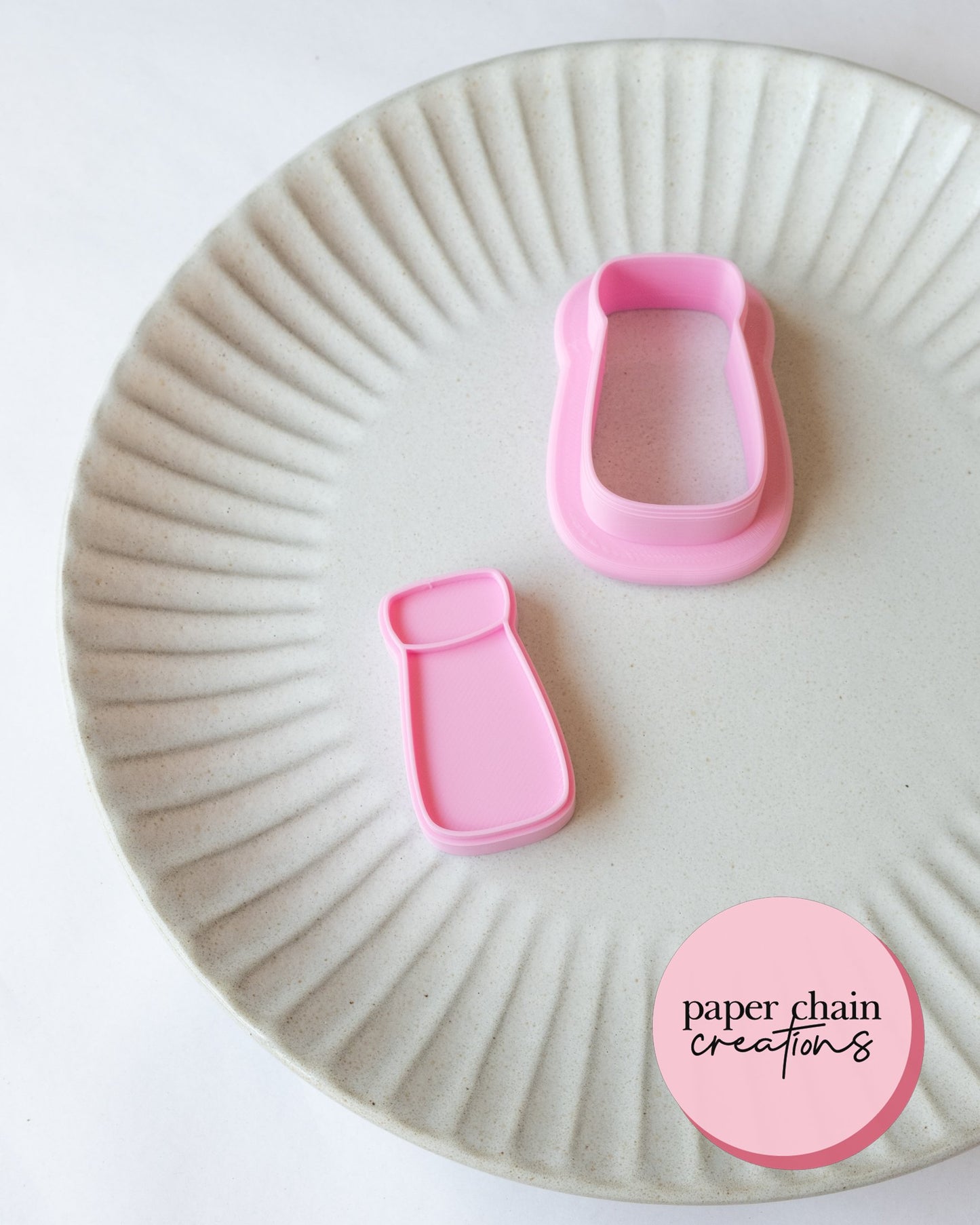 Mini Milk Bottle Lolly Cookie Cutter and Fondant Embosser