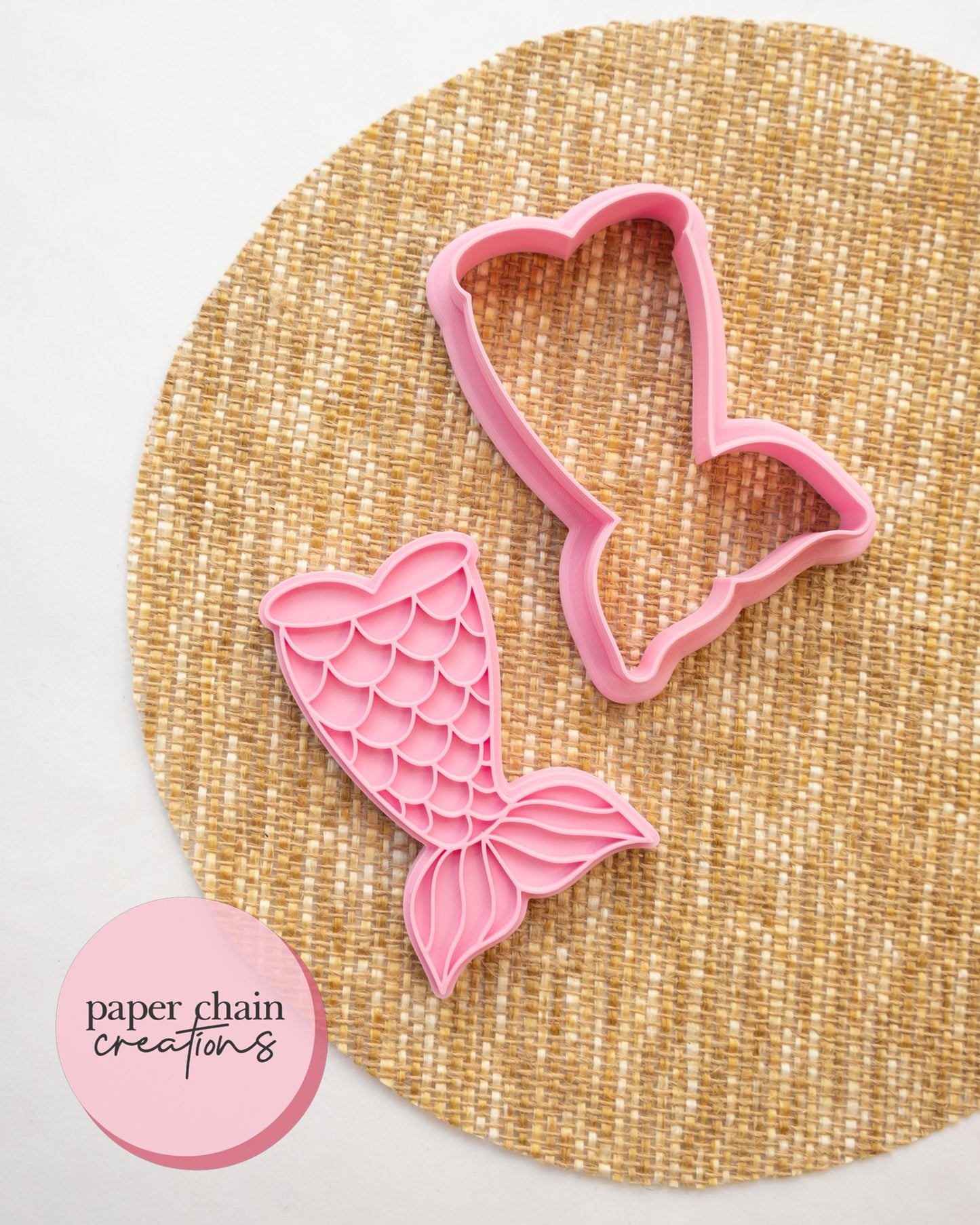 Mermaid Tail Cookie Cutter and Fondant Embosser