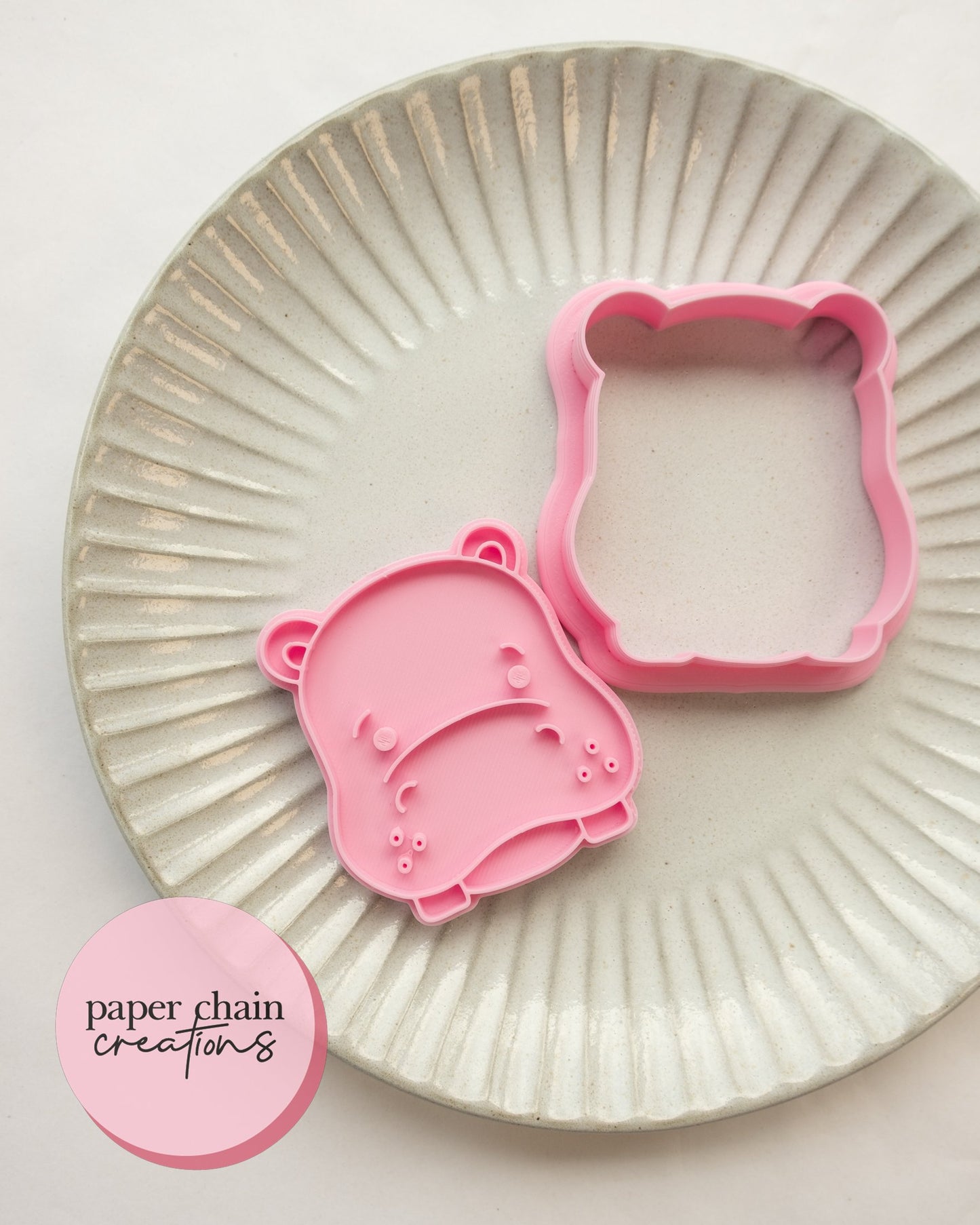 Hippo Cookie Cutter and Fondant Embosser