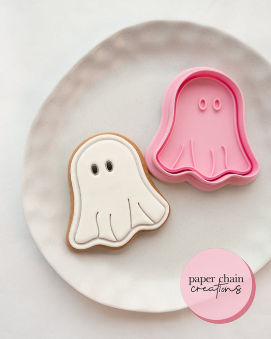 Ghost Cookie Cutter and Fondant Embosser