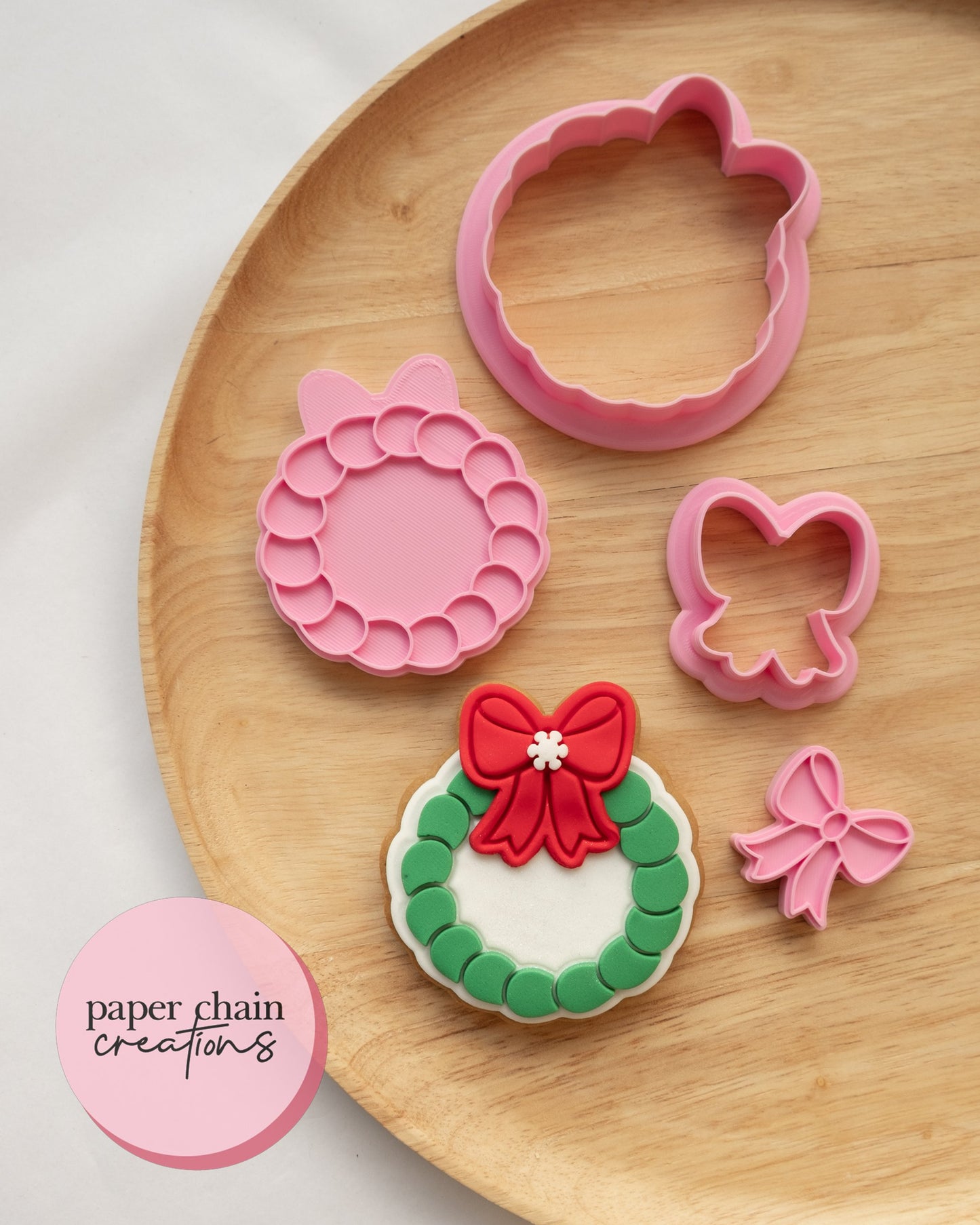 Christmas Wreath Cookie Cutters and Embossers SET