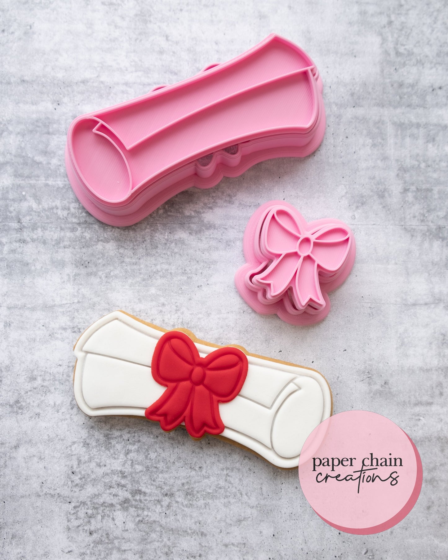 Graduation Diploma Cookie Cutters and Fondant Embossers SET