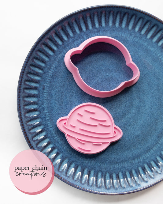 Saturn Planet Cookie Cutter and Fondant Embosser