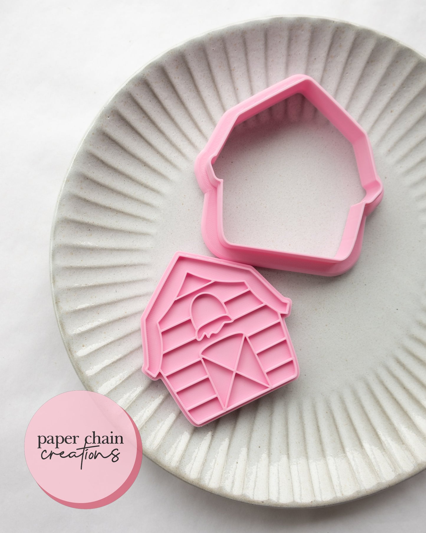 Barn Cookie Cutter and Fondant Embosser