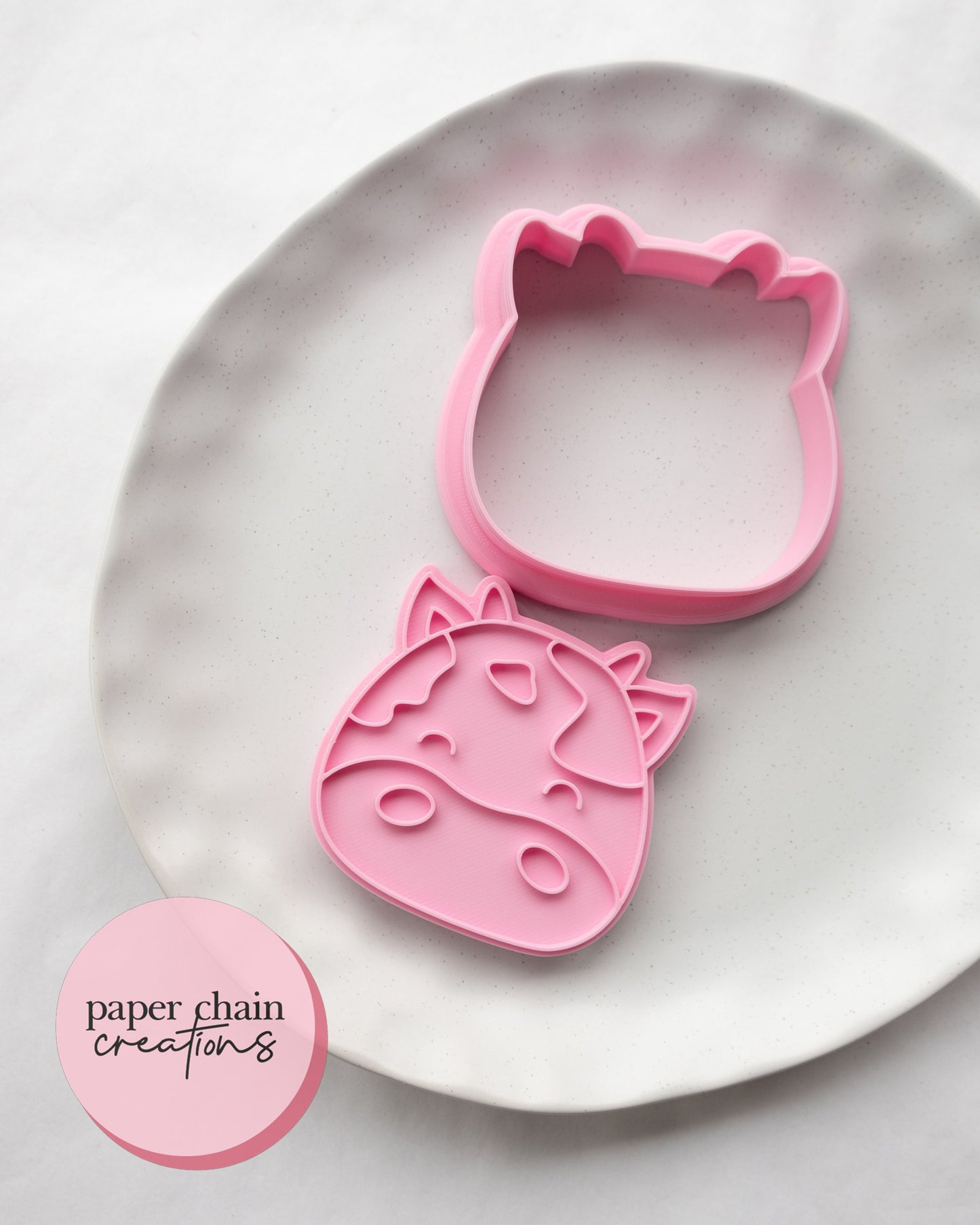 Cow Face Cookie Cutter and Fondant Embosser