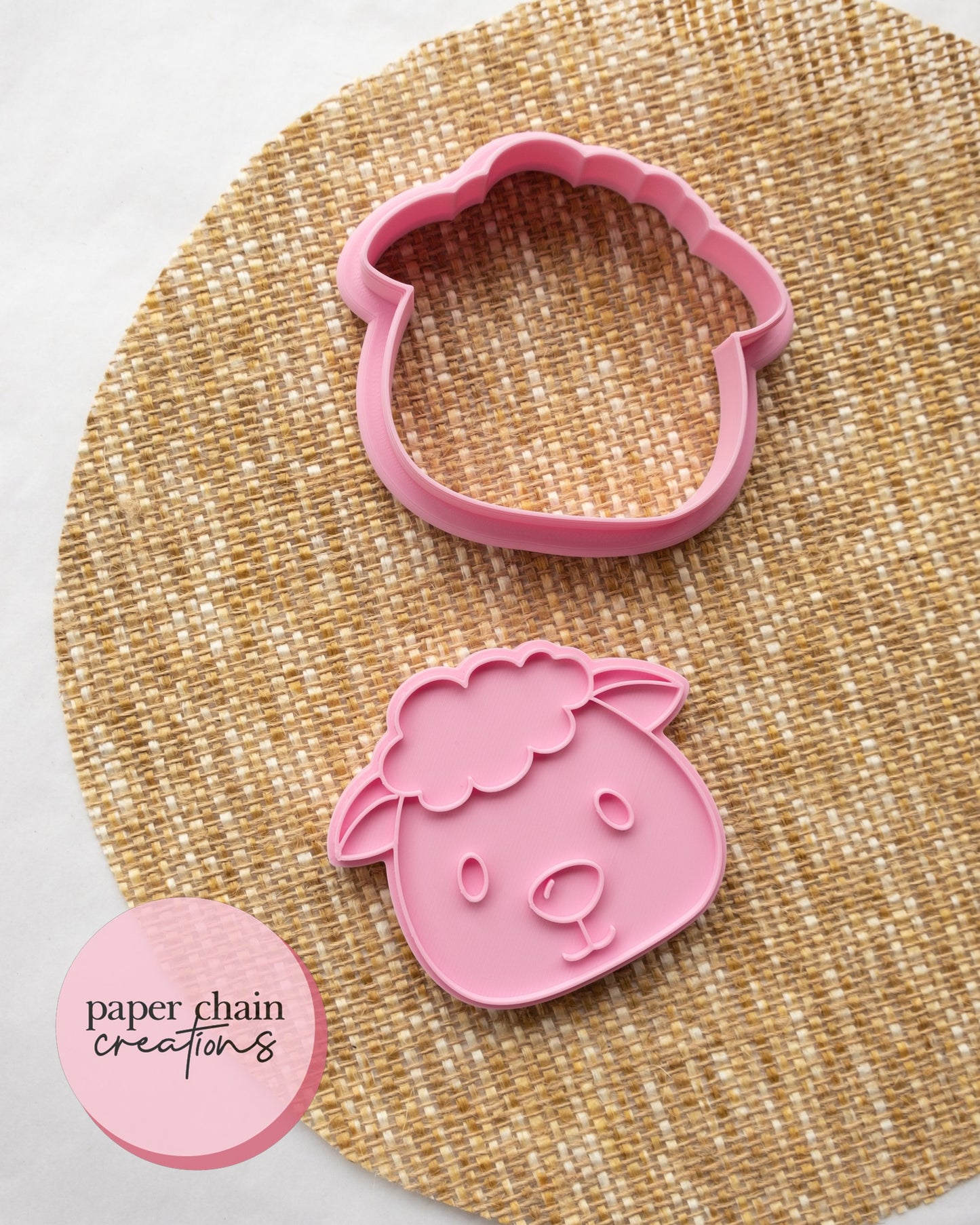 Sheep Face Cookie Cutter and Fondant Embosser