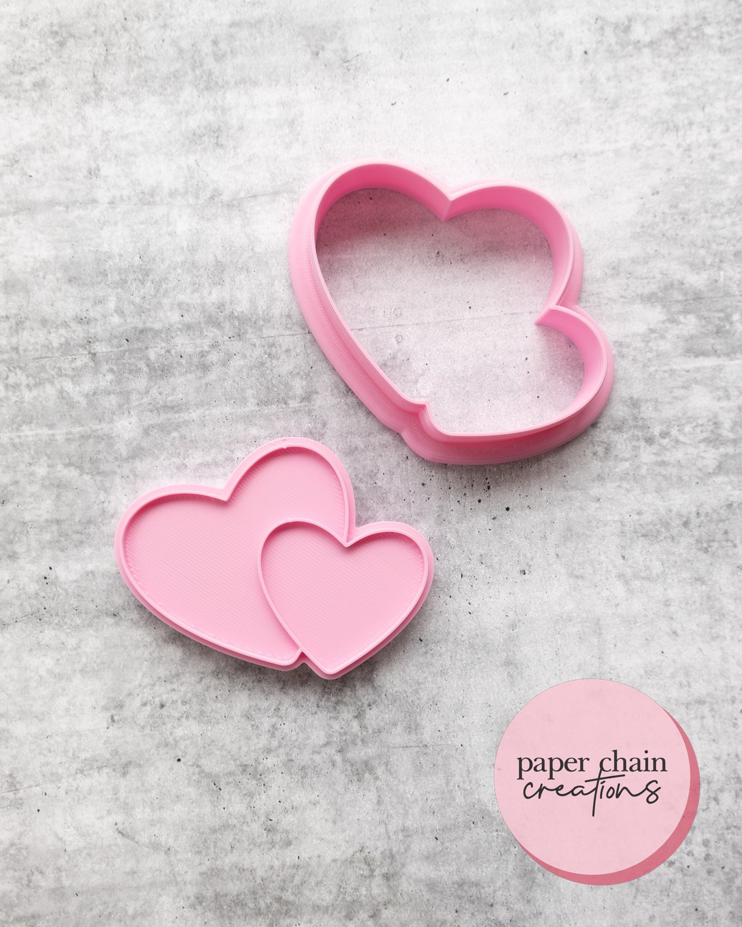 Double Heart Cookie Cutter and Fondant Embosser