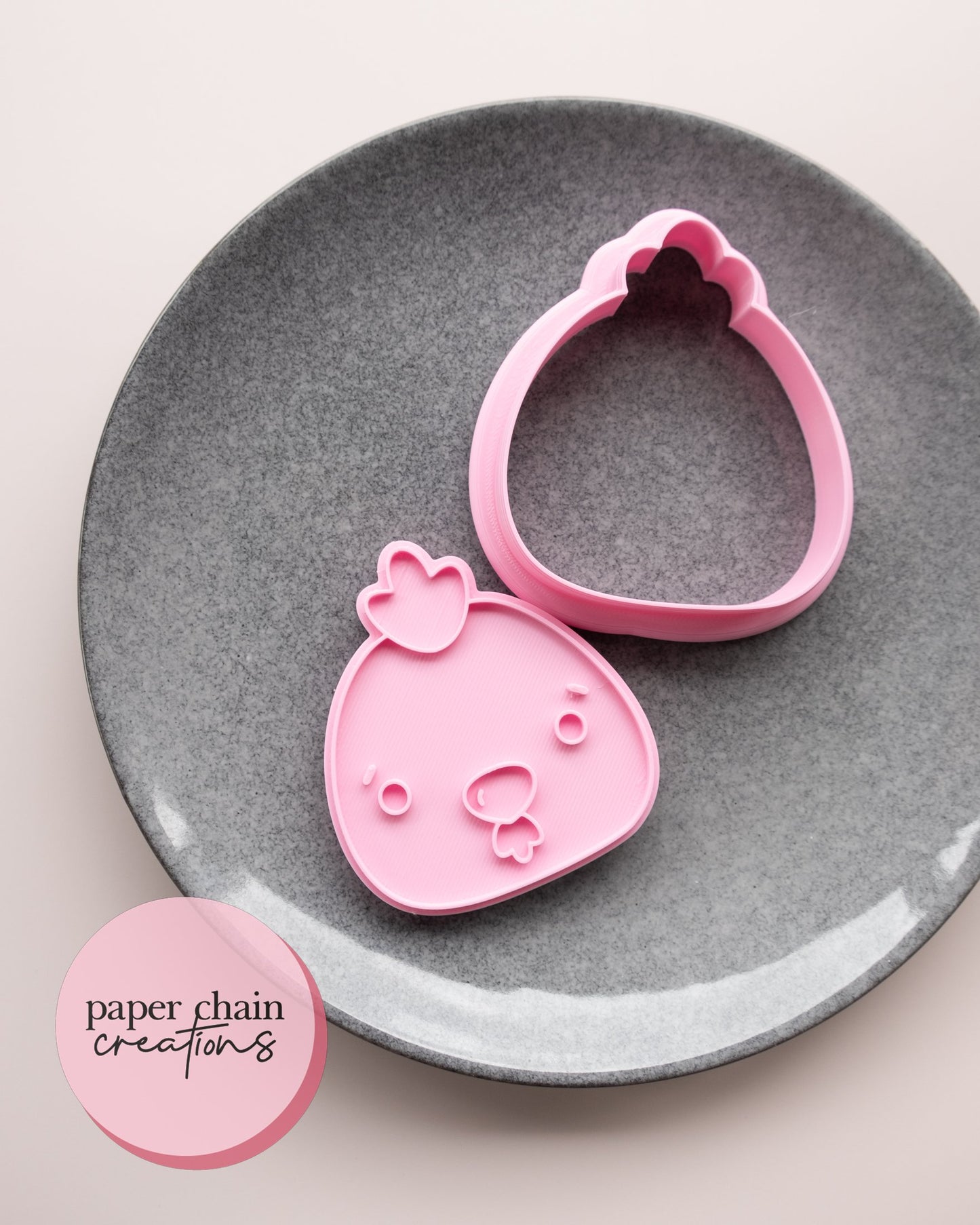 Chicken Face Cookie Cutter and Fondant Embosser