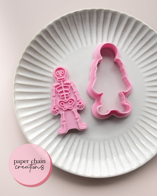 Skeleton Body Cookie Cutter and Fondant Embosser