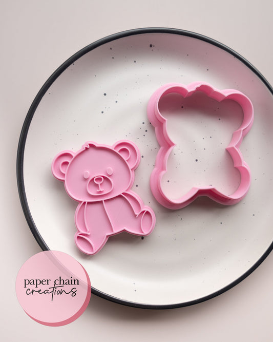 Teddy V2 Cookie Cutter and Fondant Embosser