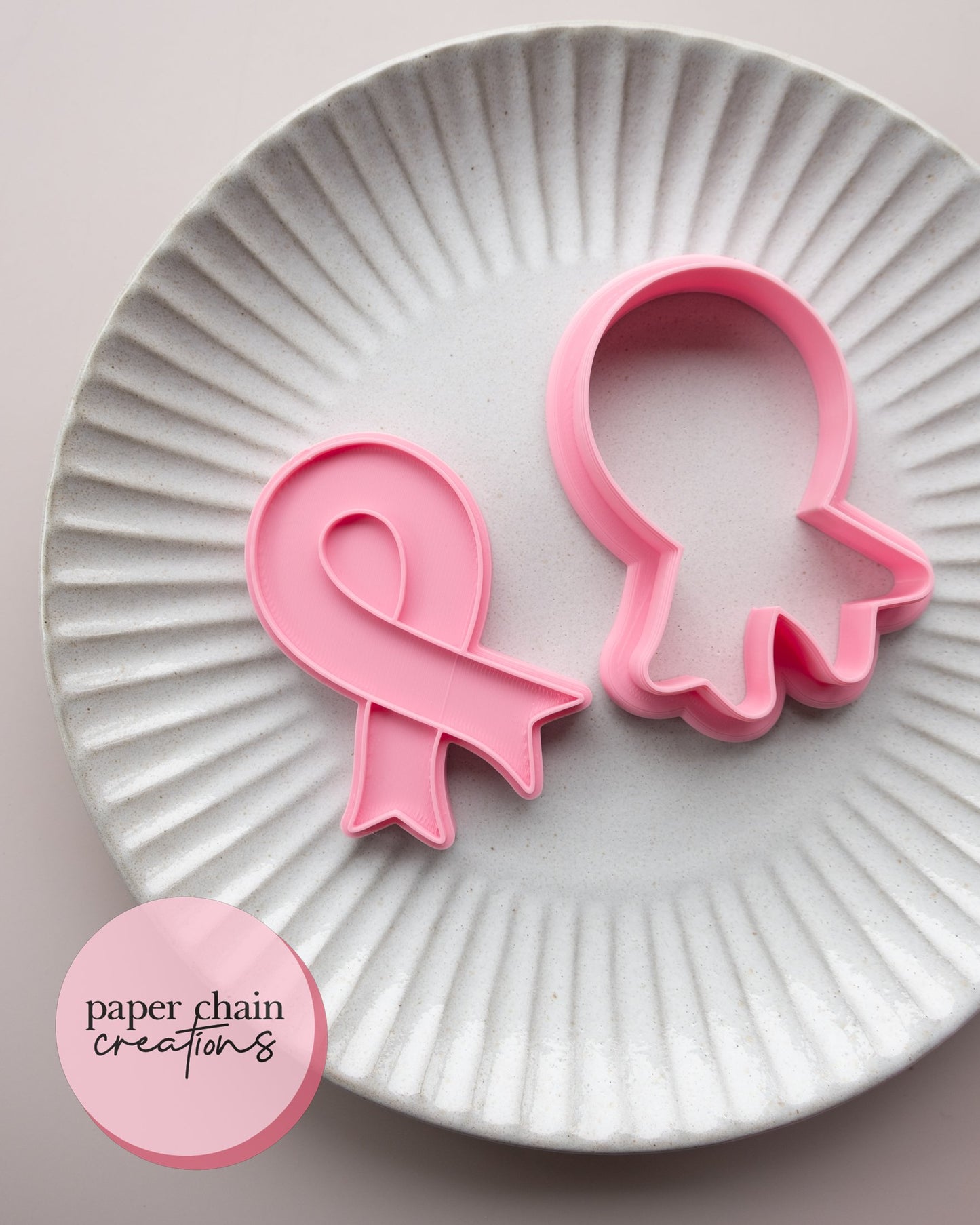 Charity Ribbon Cookie Cutter and Fondant Embosser