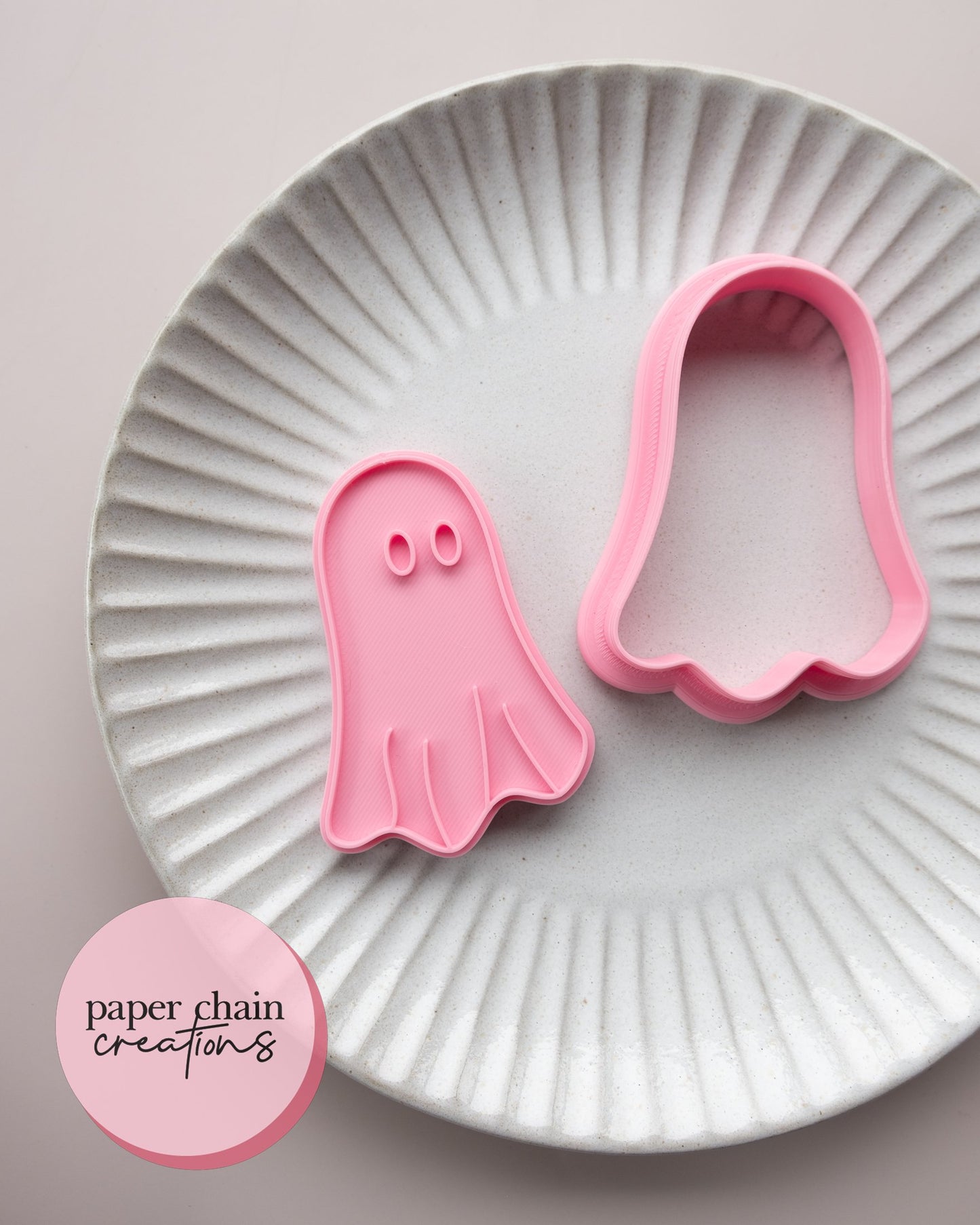 Narrow Ghost Cookie Cutter and Fondant Embosser