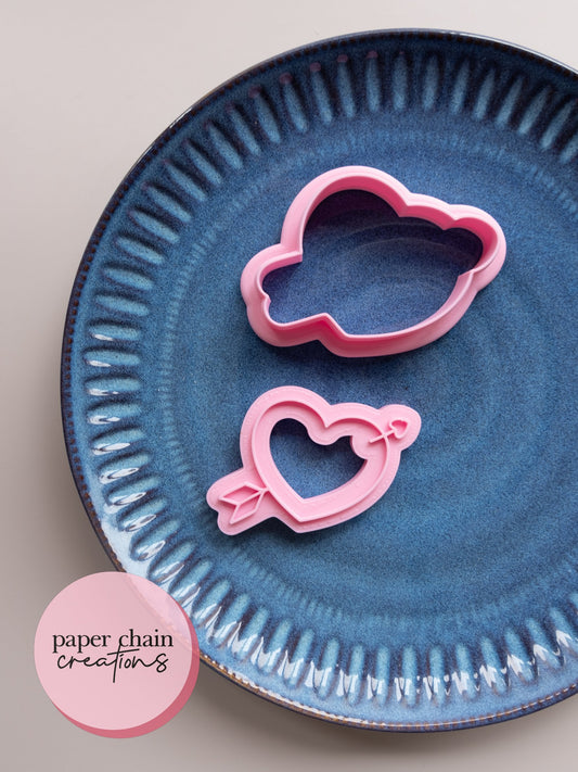 Heart with Arrow Cookie Cutter and Fondant Embosser