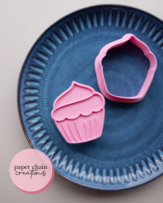 Cupcake Cookie Cutter and Fondant Embosser