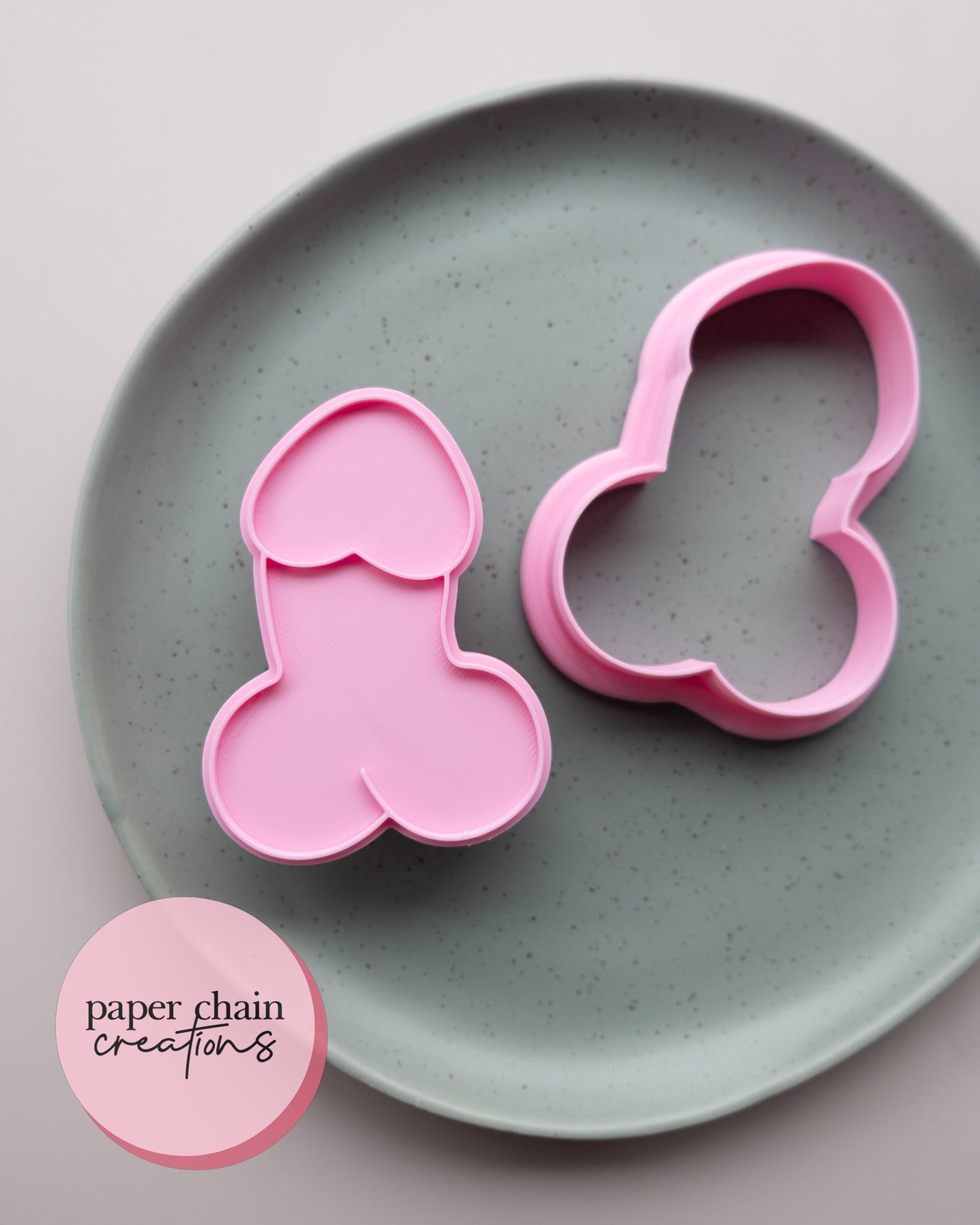 Chubby Penis Cookie Cutter and Fondant Embosser