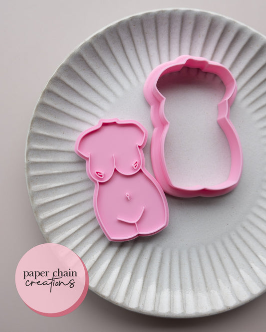 Curvy Women Cookie Cutter and Fondant Embosser