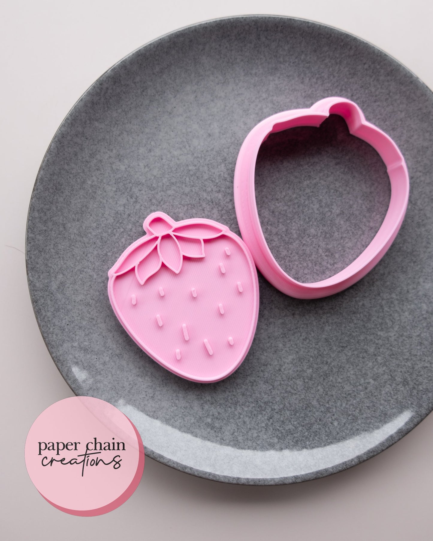 Strawberry Cookie Cutter and Fondant Embosser