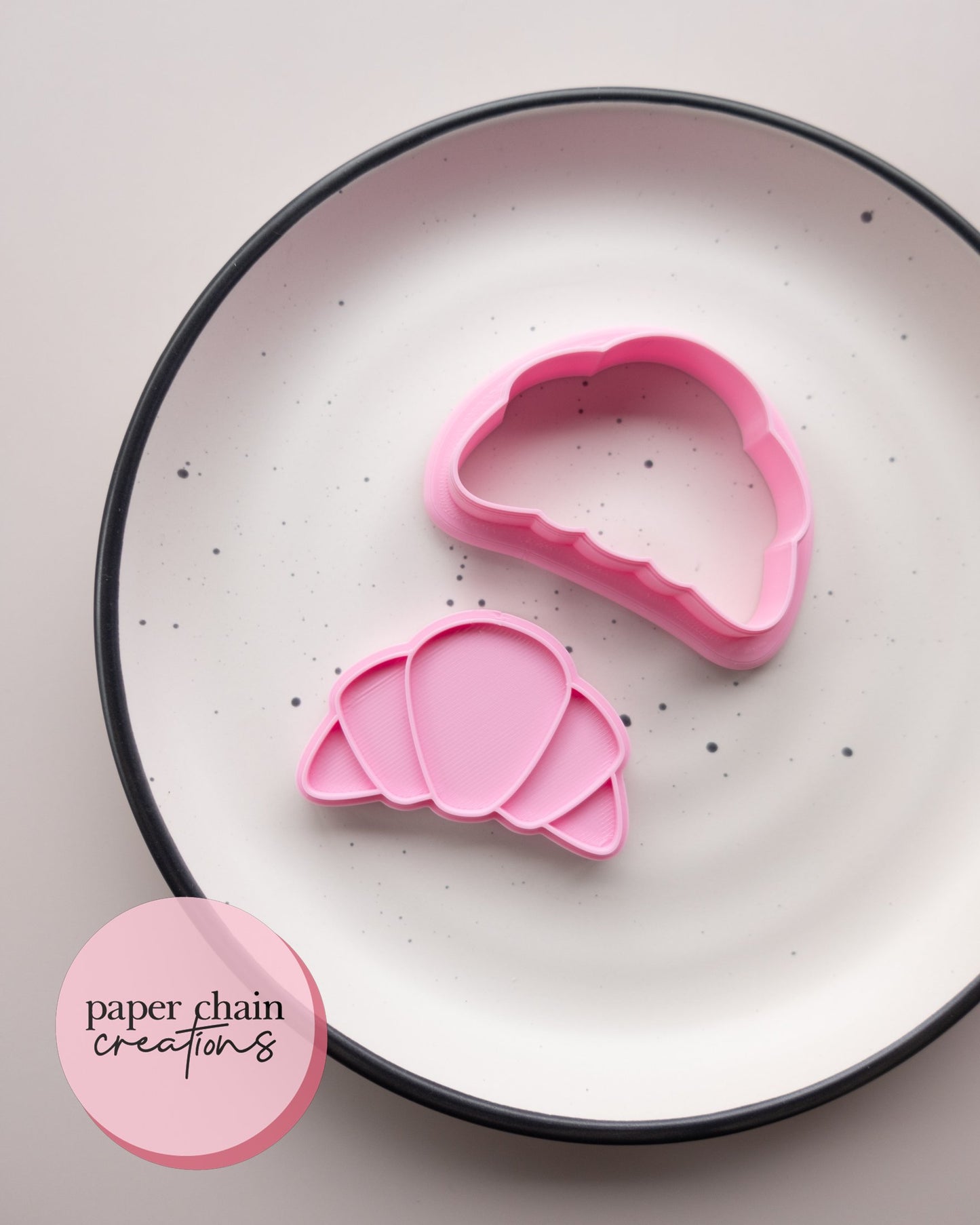 Croissant Cookie Cutter and Fondant Embosser