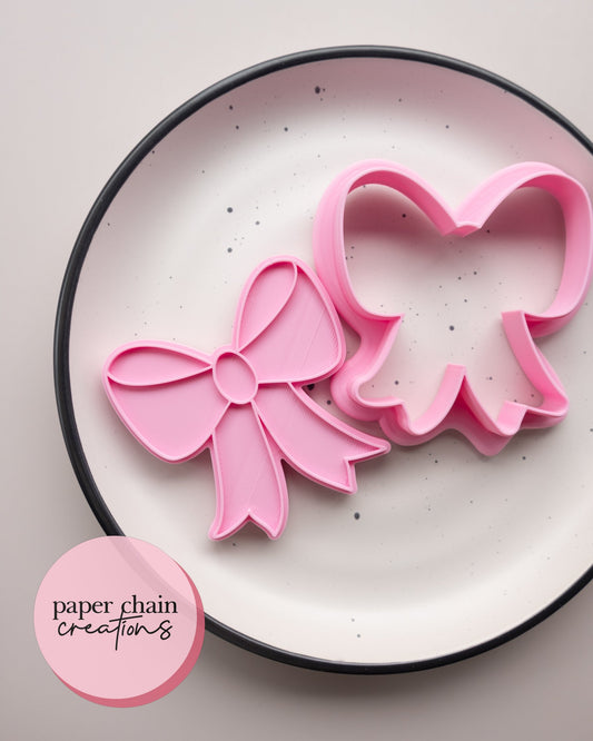 Bow with Tails Cookie Cutter and Fondant Embosser