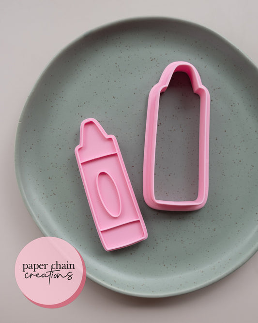 Crayon Cookie Cutter and Fondant Embosser