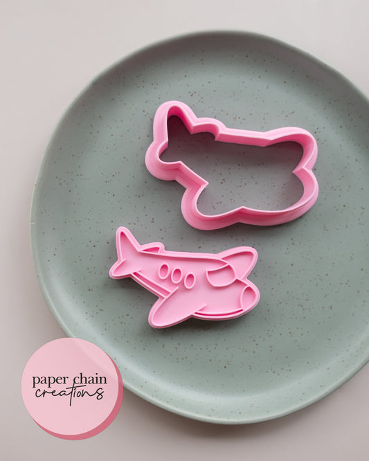 Plane Cookie Cutter and Fondant Embosser