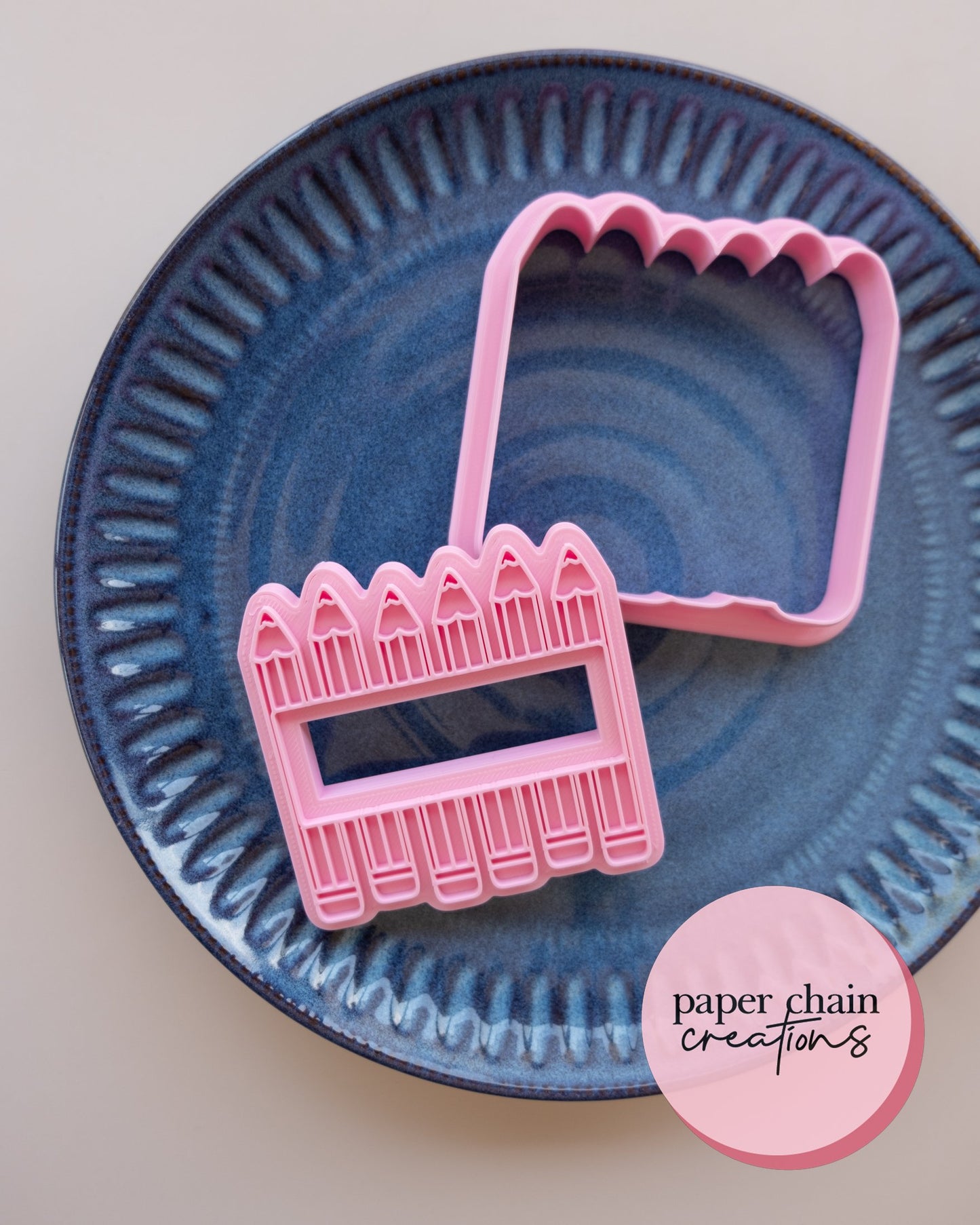 Pencil Plaque Cookie Cutter and Fondant Embosser