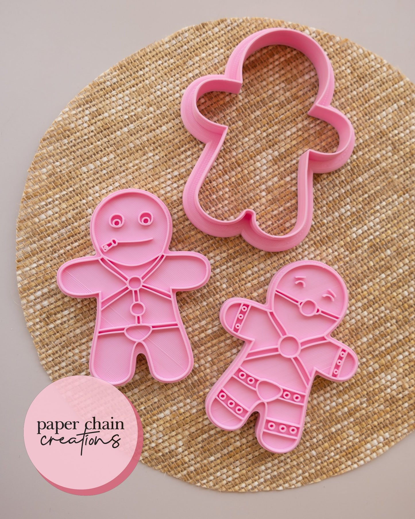 Bondage Gingerbread Men Cookie Cutter and Fondant Embosser