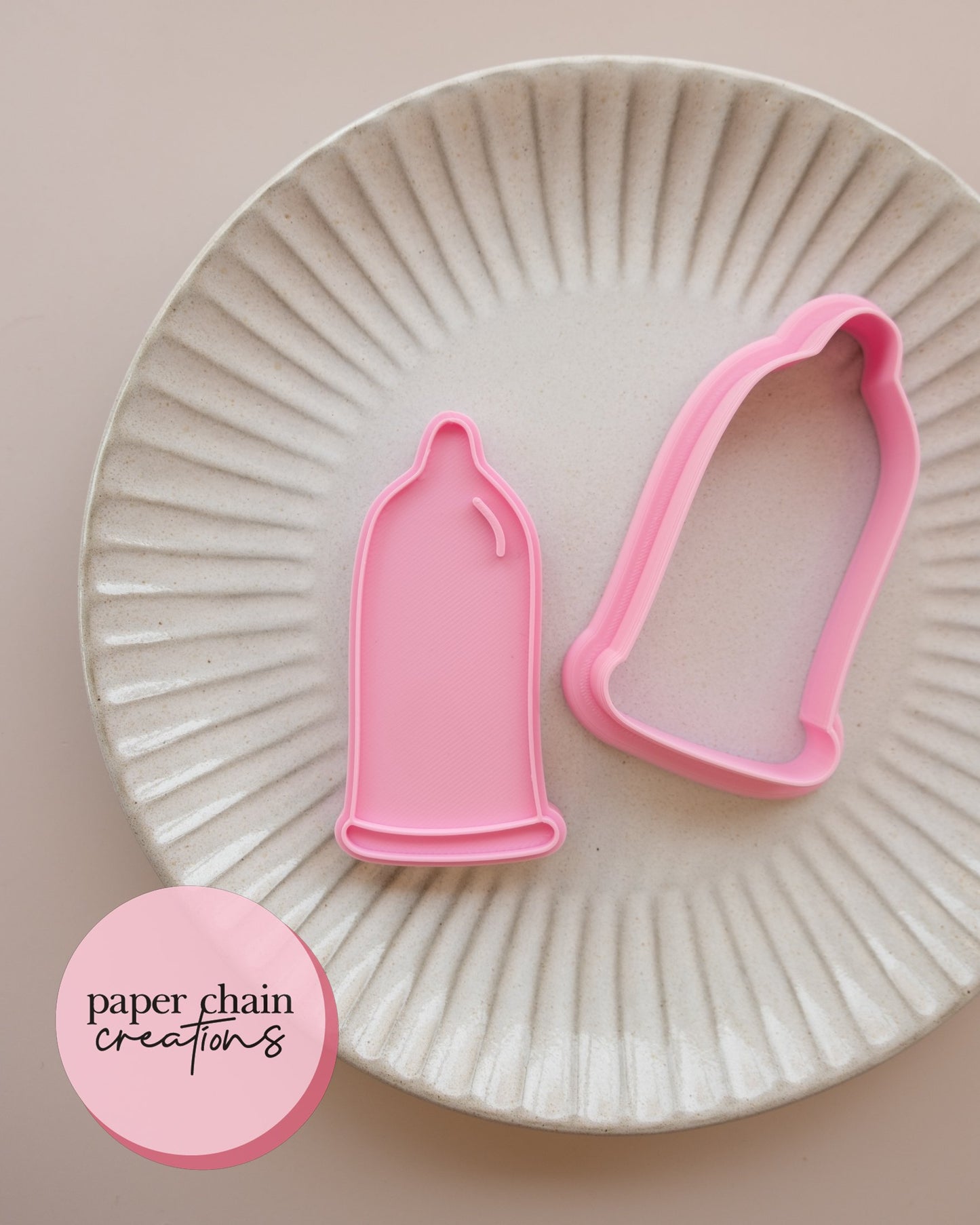 Condom Cookie Cutter and Fondant Embosser