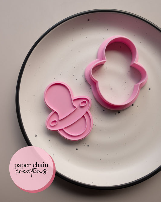 Baby Dummy Cookie Cutter and Fondant Embosser