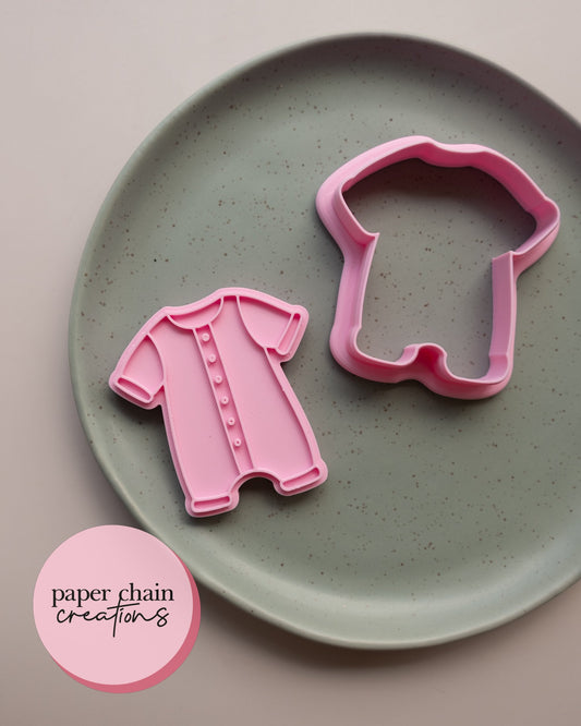 Baby Onesie Cookie Cutter and Fondant Embosser