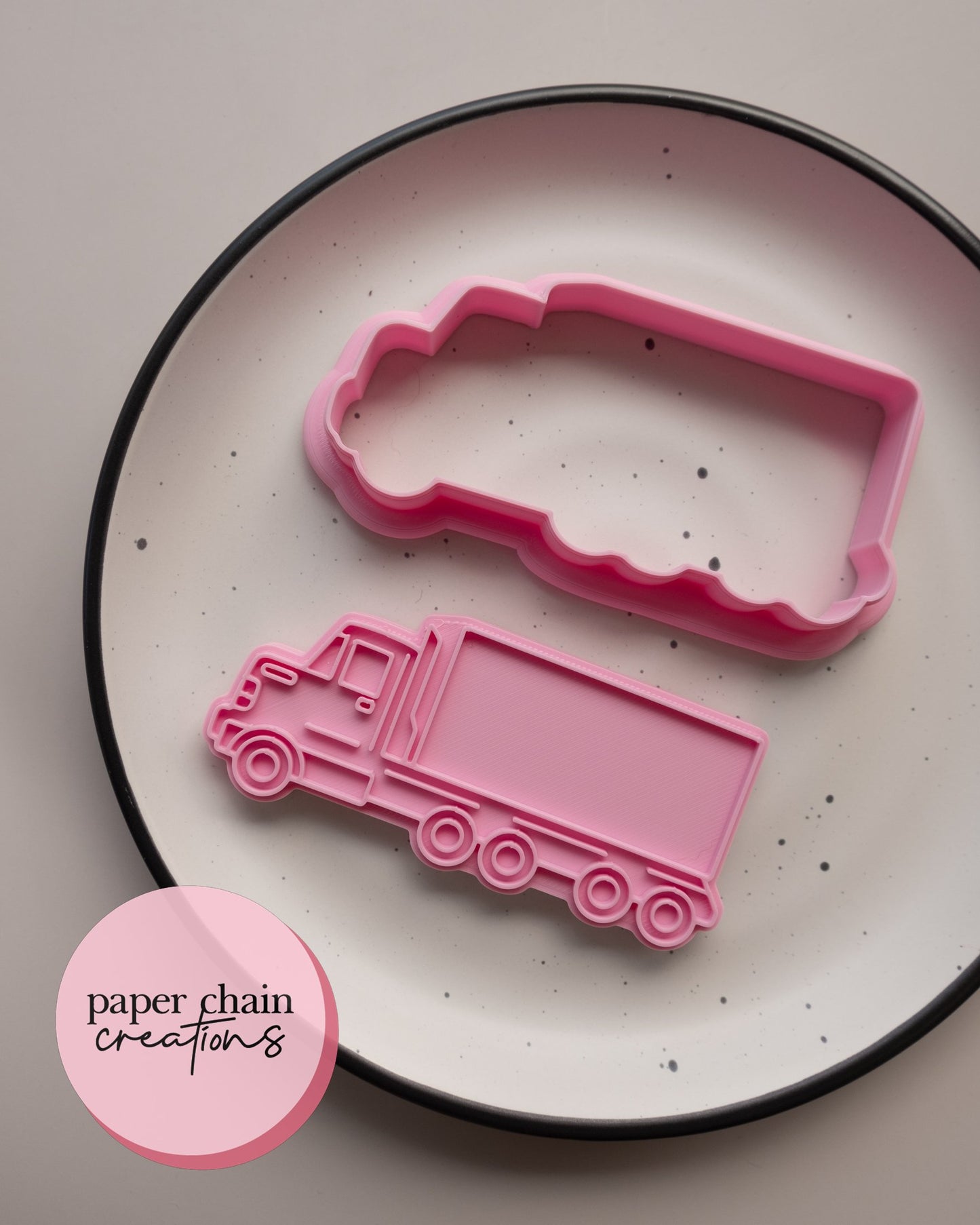 Transport Truck Cookie Cutter and Embosser