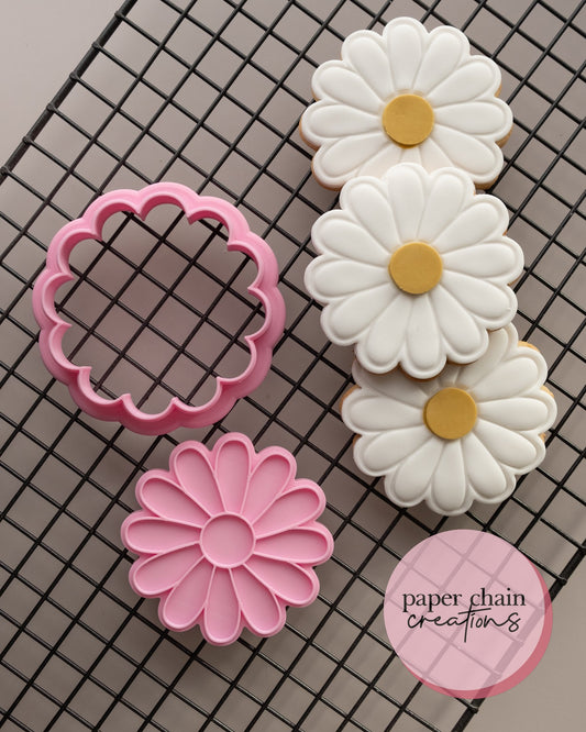 Twelve Petal Flower Cookie Cutter and Fondant Embosser