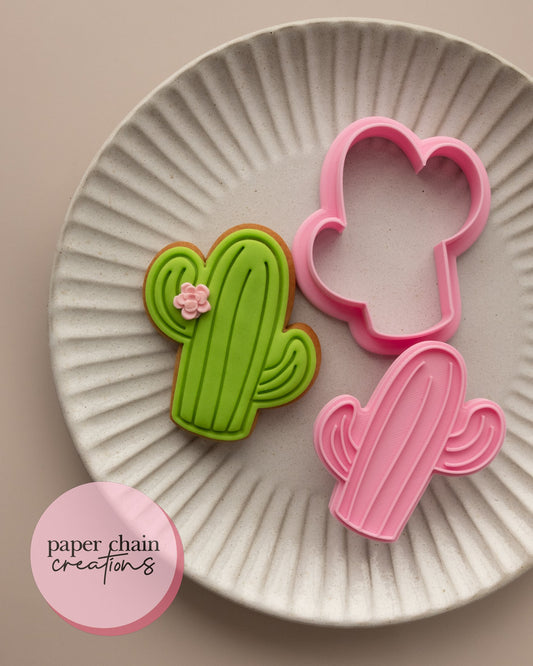 Cactus Cookie Cutter and Fondant Embosser